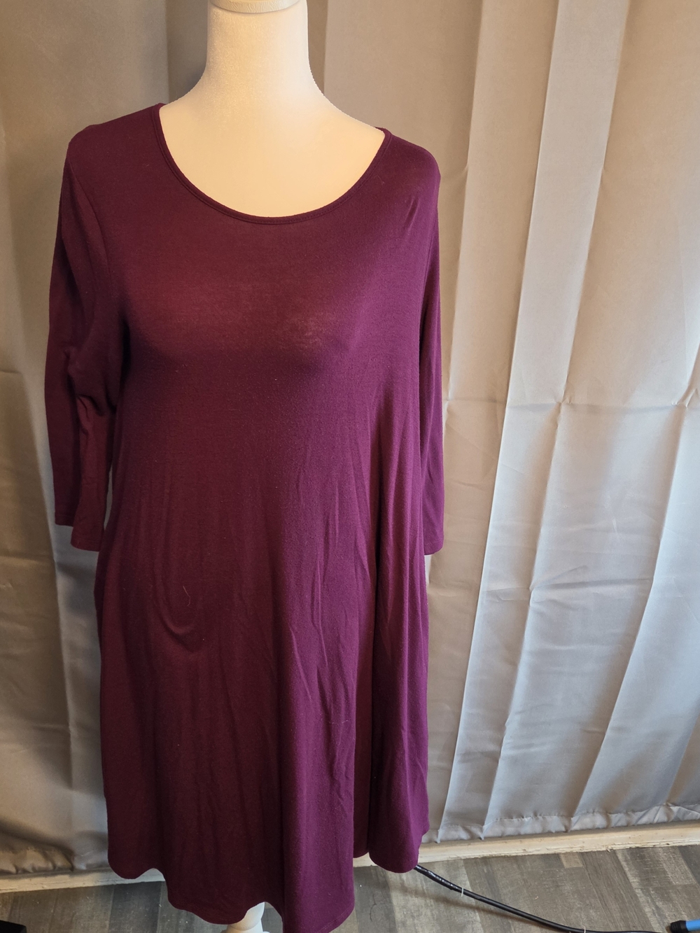 Zenana Outfitters Plum Scoop Neck Swing Tunic
